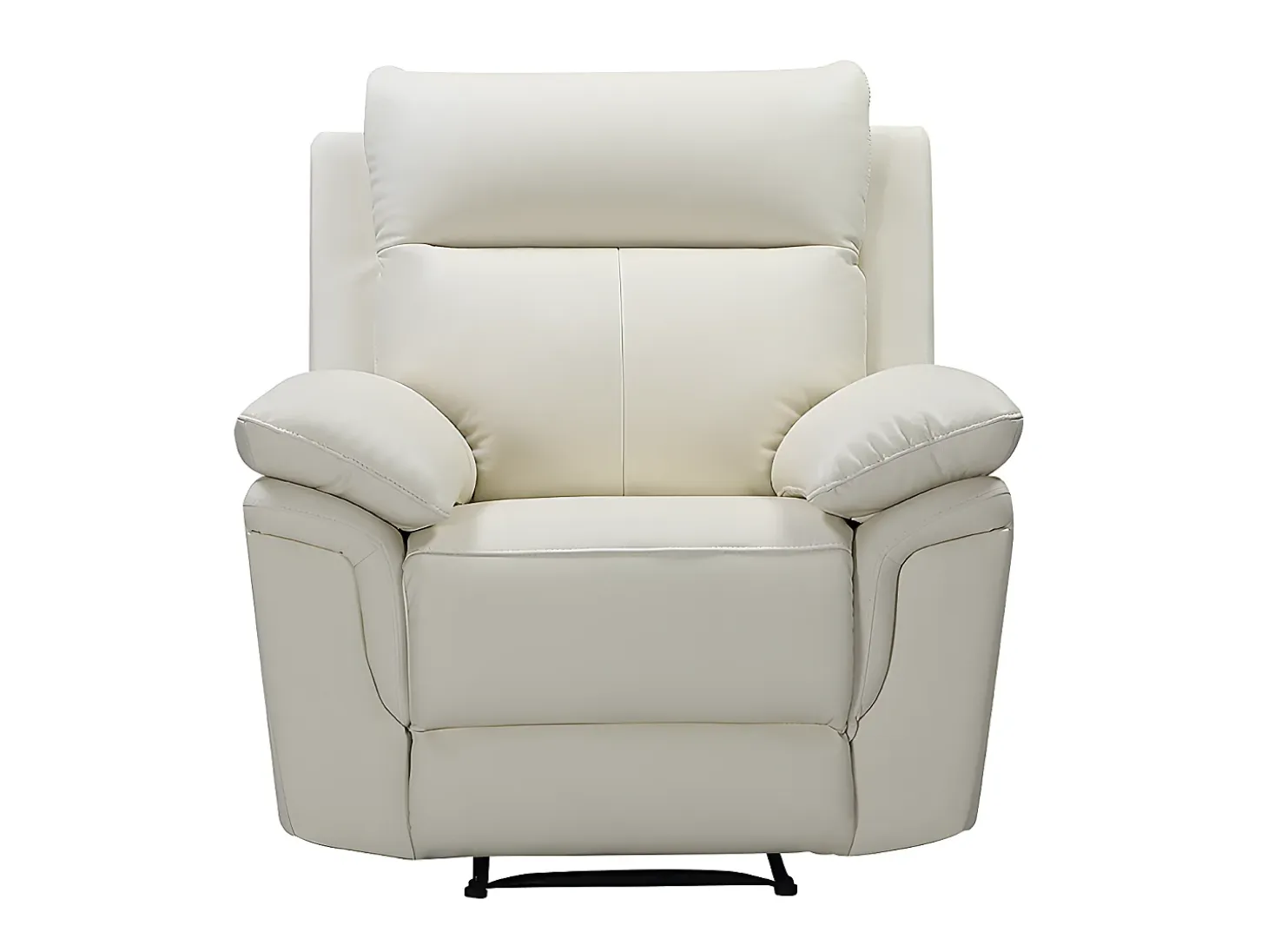 Sillón relax mecánico de piel de búfalo marfil PAKITA