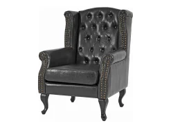 Sillón relax Oxford, negro sin otomana