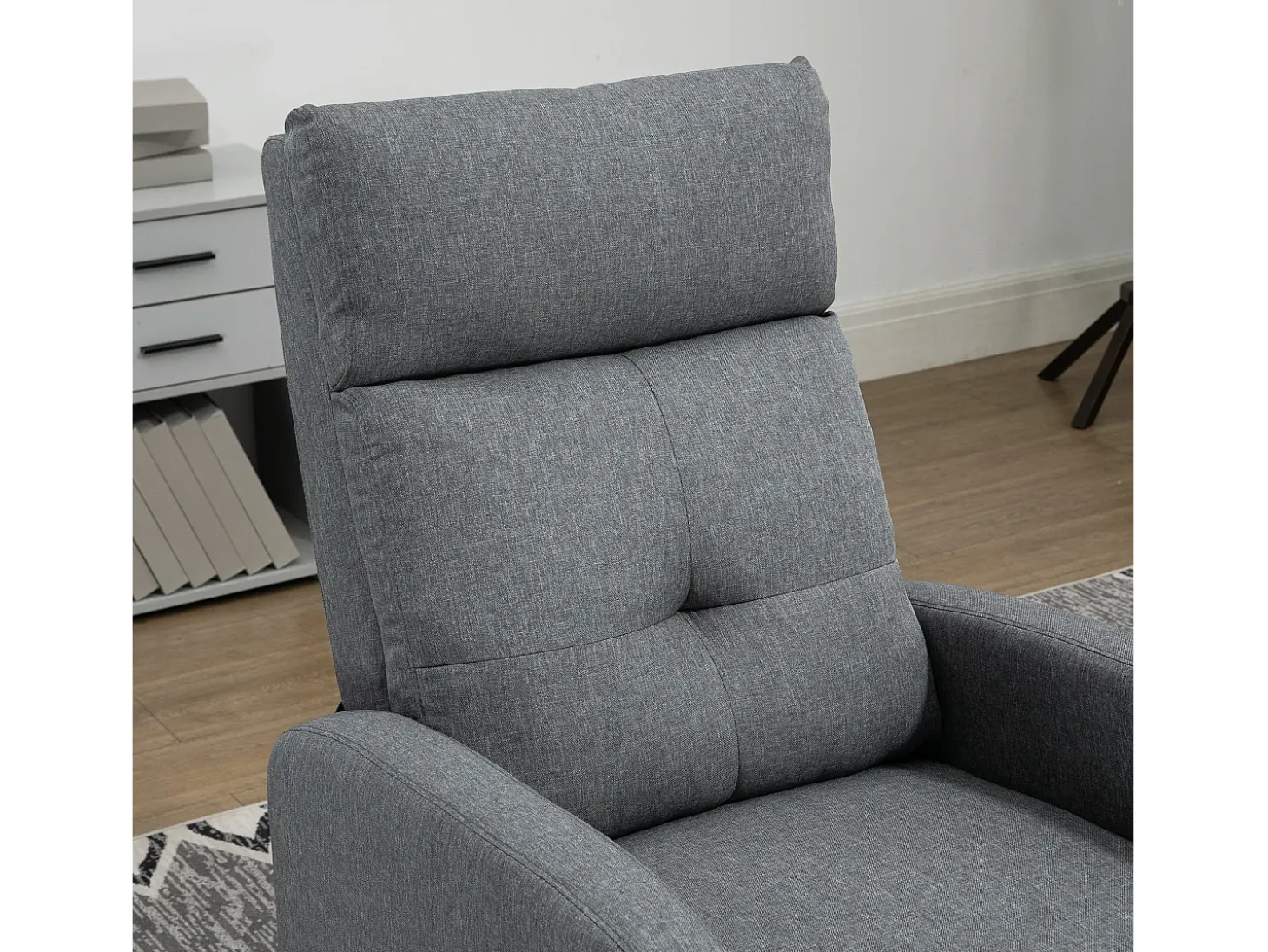 Sillón relax reclinable gris 67x87x98 cm HOMCOM