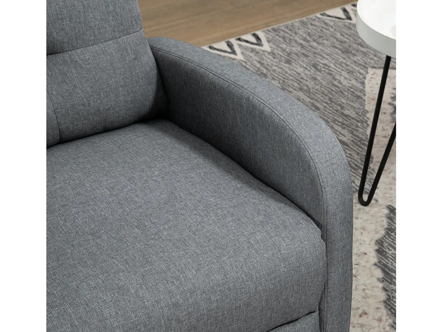 Sillón relax reclinable gris 67x87x98 cm HOMCOM
