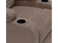 Sillón Relax Reclinable Laura el Mejor Sofá de Microfibra y Terciopelo - Marrón