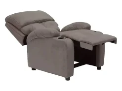 Sillón Relax Reclinable Laura el Mejor Sofá de Microfibra y Terciopelo - Marrón
