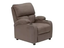 Sillón Relax Reclinable Laura el Mejor Sofá de Microfibra y Terciopelo - Marrón