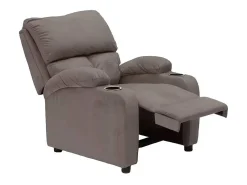 Sillón Relax Reclinable Laura el Mejor Sofá de Microfibra y Terciopelo - Marrón