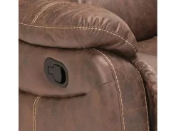 Sillón relax reclinable manual con reposapiés polipiel Panama - Marrón