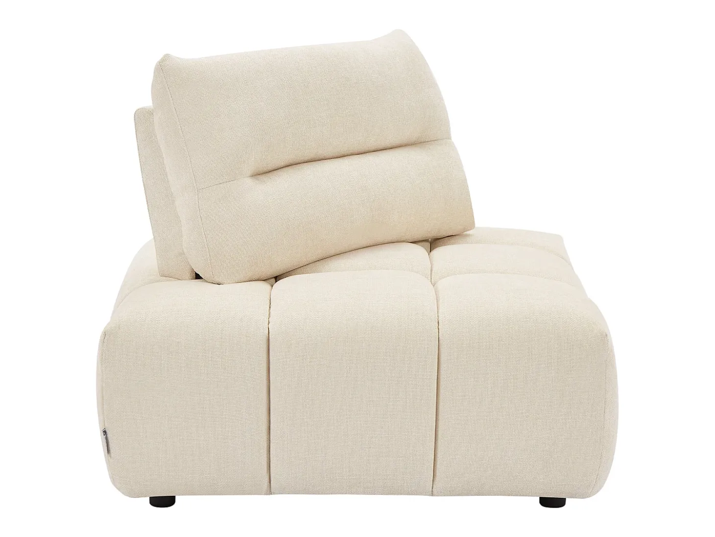 Sillón rinconera avanzado-retroceso en tela texturizada beige APOLIU