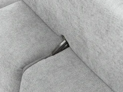 Sillón rinconera regulable en tela texturizada gris claro APOLIU