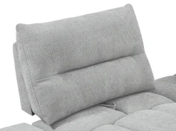 Sillón rinconera regulable en tela texturizada gris claro APOLIU
