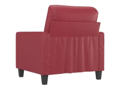 Sillón Rojo Burdeos 60 cm Piel Sintética