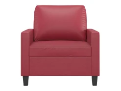 Sillón Rojo Burdeos 60 cm Piel Sintética