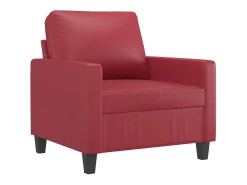 Sillón Rojo Burdeos 60 cm Piel Sintética