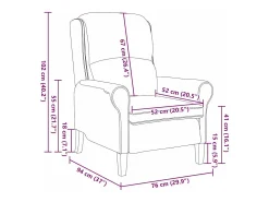 sillón Rosa 76 x 94 x 102 cm tela
