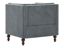 Sillón Santa Cruz tapizado de tela gris 70x72x68 cm