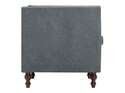 Sillón Santa Cruz tapizado de tela gris 70x72x68 cm