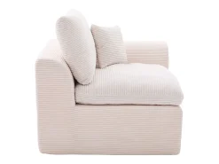 Sillón sencillo con cojín de pana - Beige