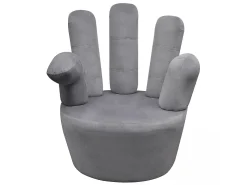 Sillón sillón butaca sillón club sofá salón moldeado a mano terciopelo gris 1102068/3