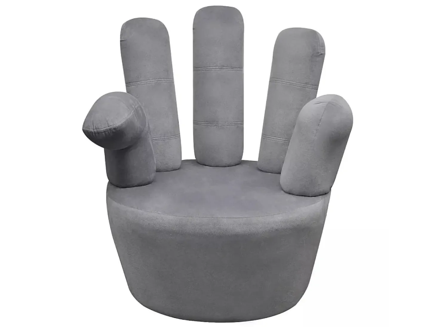 Sillón sillón butaca sillón club sofá salón moldeado a mano terciopelo gris 1102068/3
