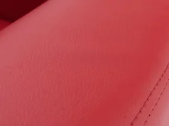 Sillón Sillón lounge Lille, Cuero, rojo