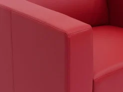 Sillón Sillón lounge Lille, Cuero, rojo