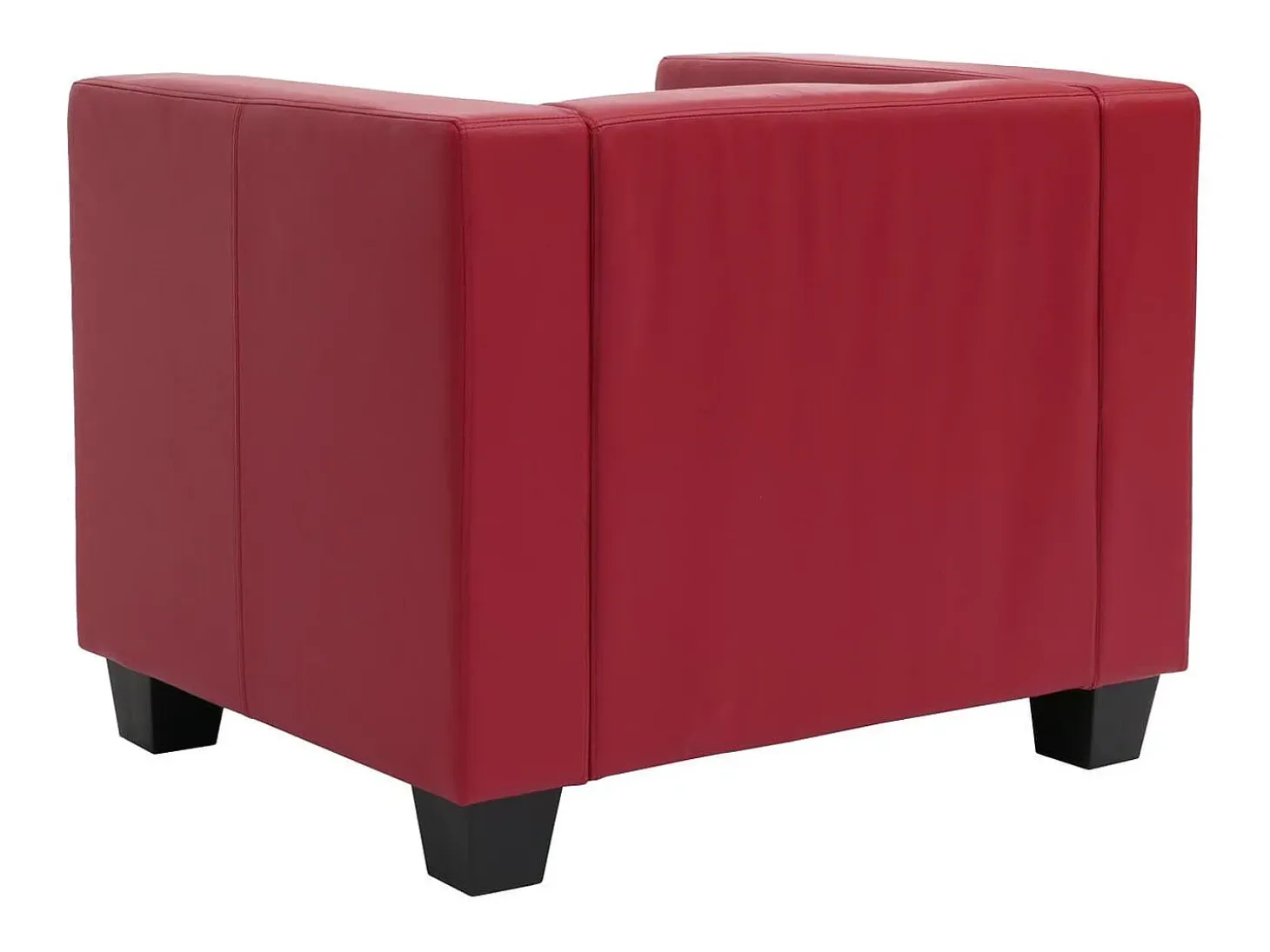 Sillón Sillón lounge Lille, Cuero, rojo