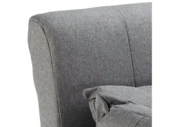 Sillón Sofá Cama Plegable Reposabrazos de tela Deborah Twin Dos Plazas - Gris