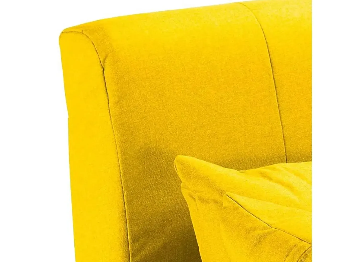 Sillón Sofá Cama Plegable Reposabrazos de tela Deborah Twin Dos Plazas - Amarillo
