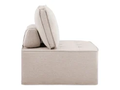 Sillón, sofá individual con funda, puf para salón, dormitorio, habitación de invitados o habitación infantil, pequeño conjunto de asientos.