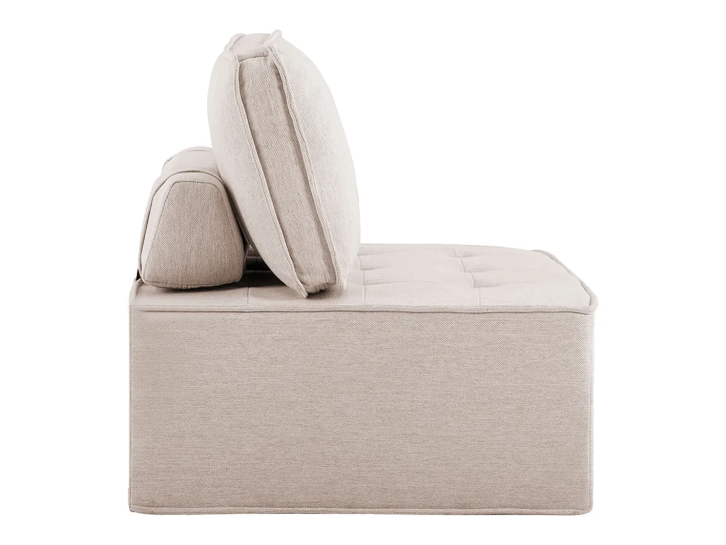 Sillón, sofá individual con funda, puf para salón, dormitorio, habitación de invitados o habitación infantil, pequeño conjunto de asientos.