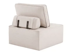 Sillón, sofá individual con funda, puf para salón, dormitorio, habitación de invitados o habitación infantil, pequeño conjunto de asientos.