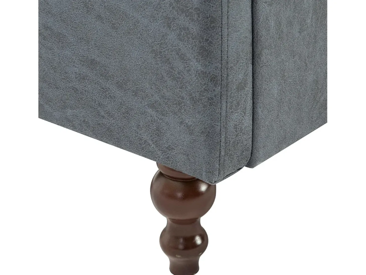 Sillón tapizado de tela gris