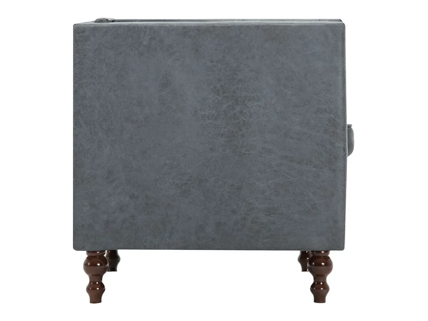 Sillón tapizado de tela gris