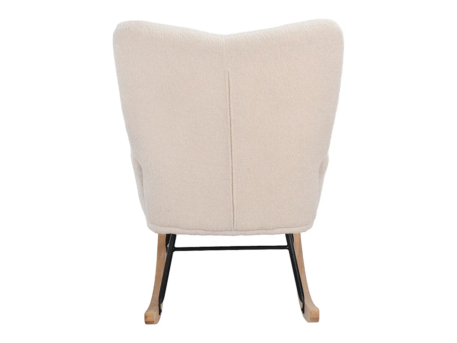 Sillón tapizado, estampado de cuadros suaves, para salón, dormitorio, mecedora, capacidad de peso 120 kg, color beige.