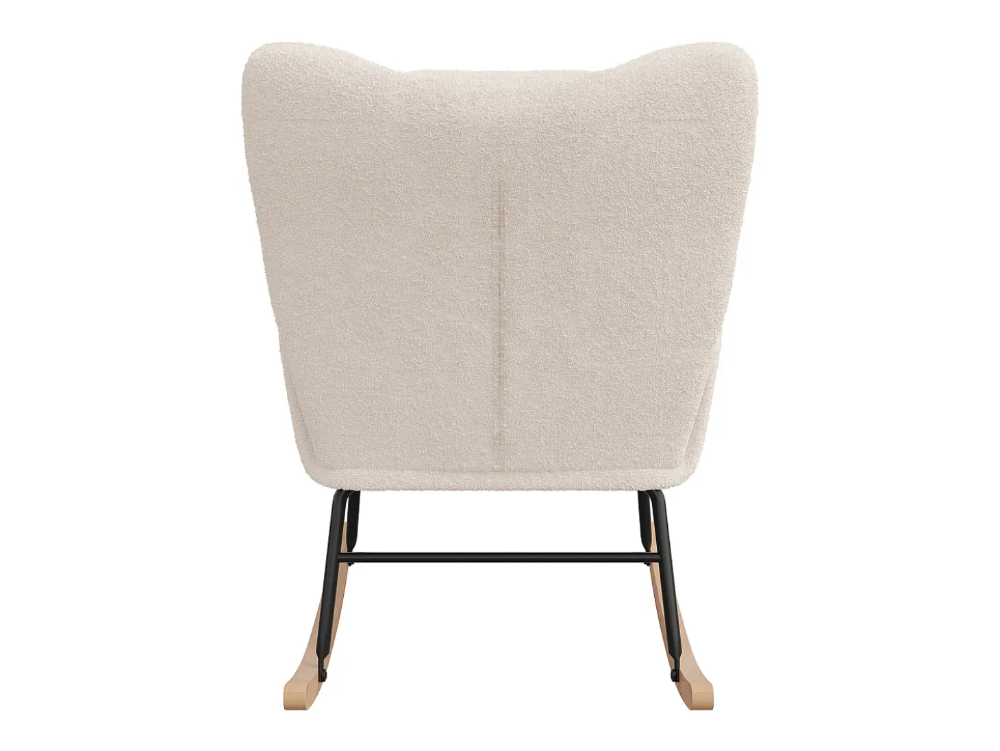Sillón tapizado, estampado de cuadros suaves, para salón, dormitorio, mecedora, capacidad de peso 120 kg, color beige.