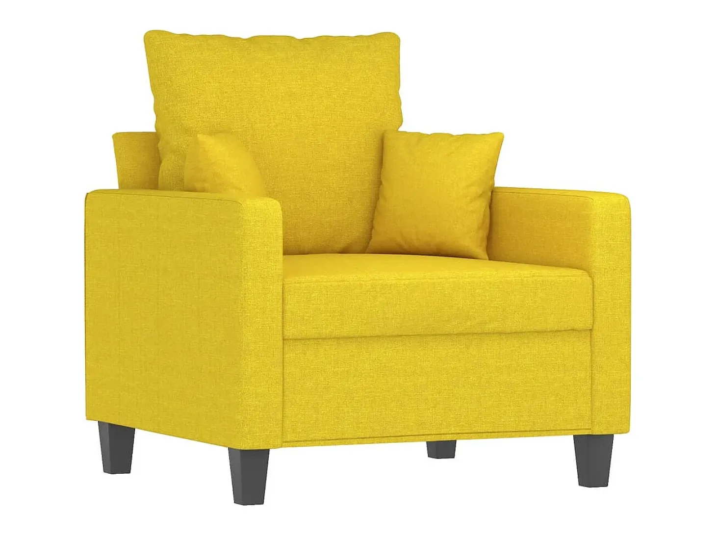 Sillón Tela Amarillo Claro 60 cm