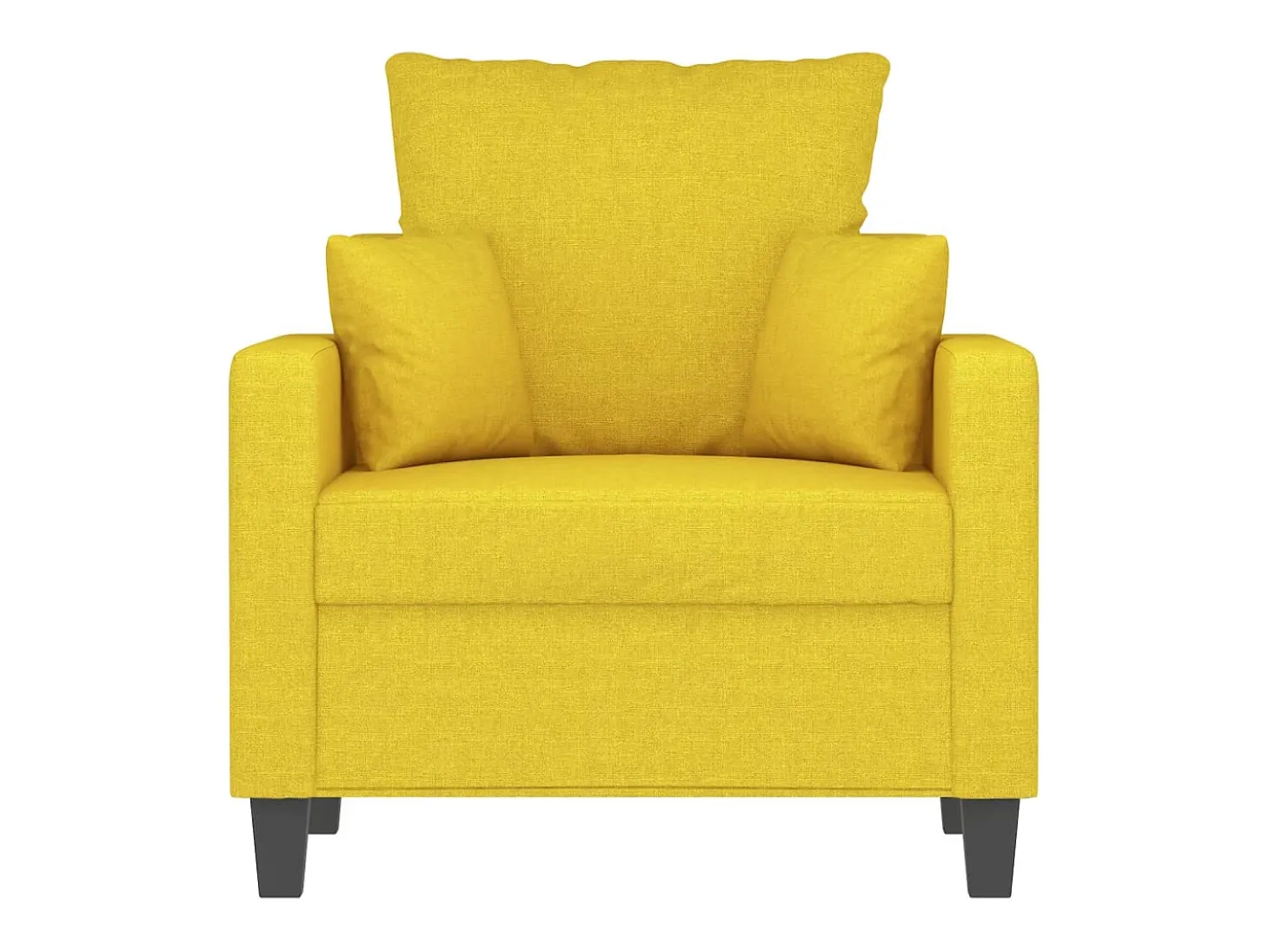 Sillón Tela Amarillo Claro 60 cm