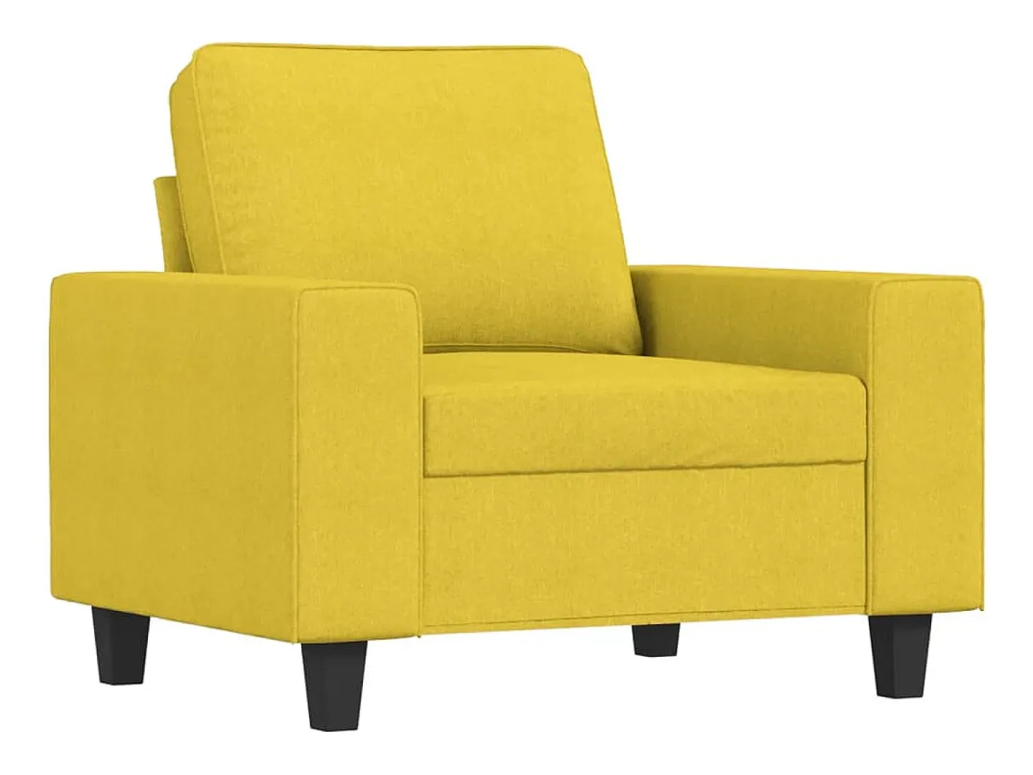 Sillón Tela Amarillo Claro 60 cm