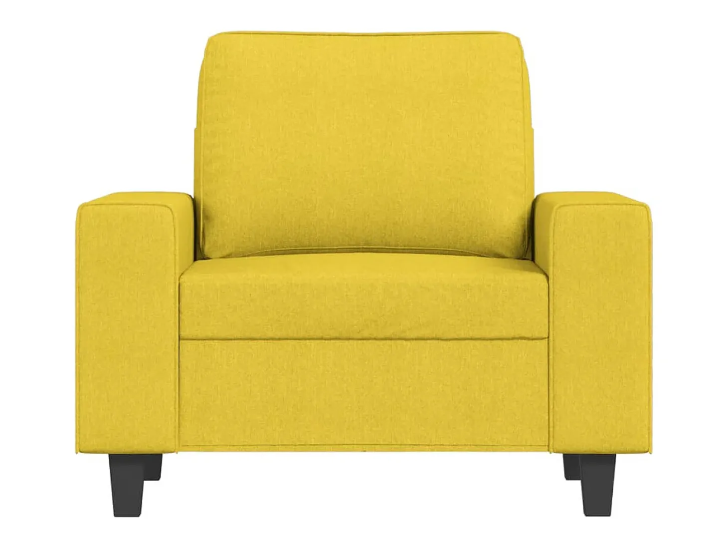 Sillón Tela Amarillo Claro 60 cm