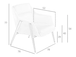 Sillón tela blanco 5010 ANGEL CERDA