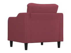 Sillón Tela Rojo Burdeos 60 cm