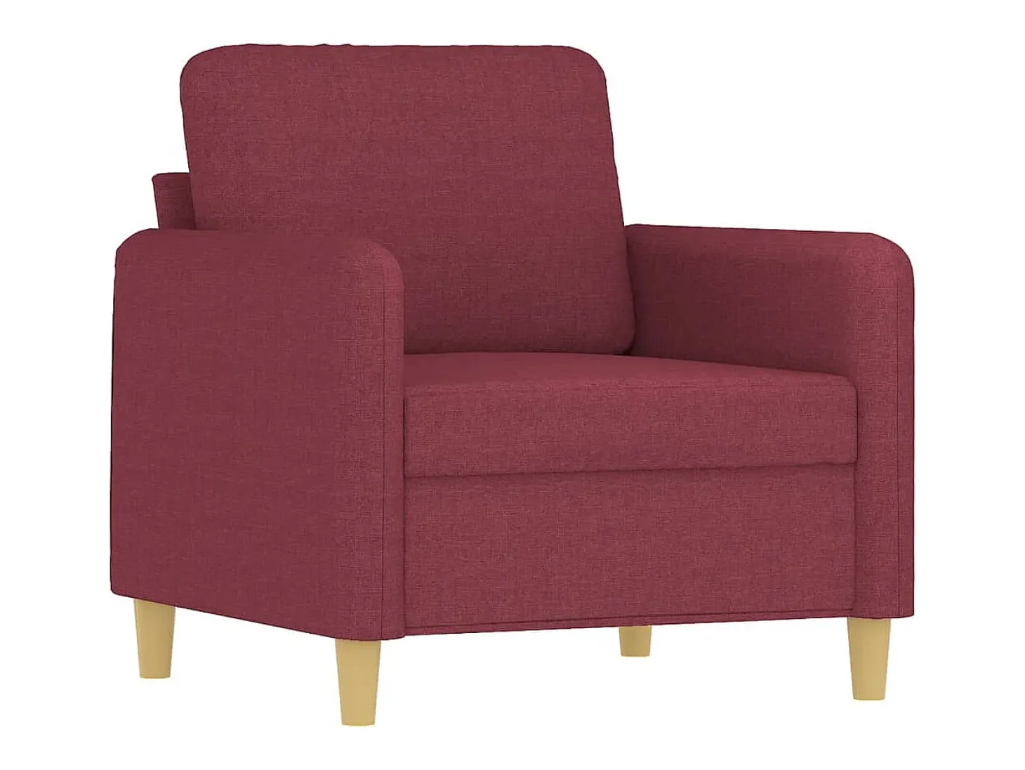 Sillón Tela Rojo Burdeos 60 cm