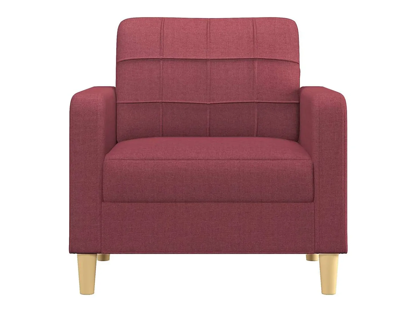 Sillón Tela Rojo Burdeos 60 cm