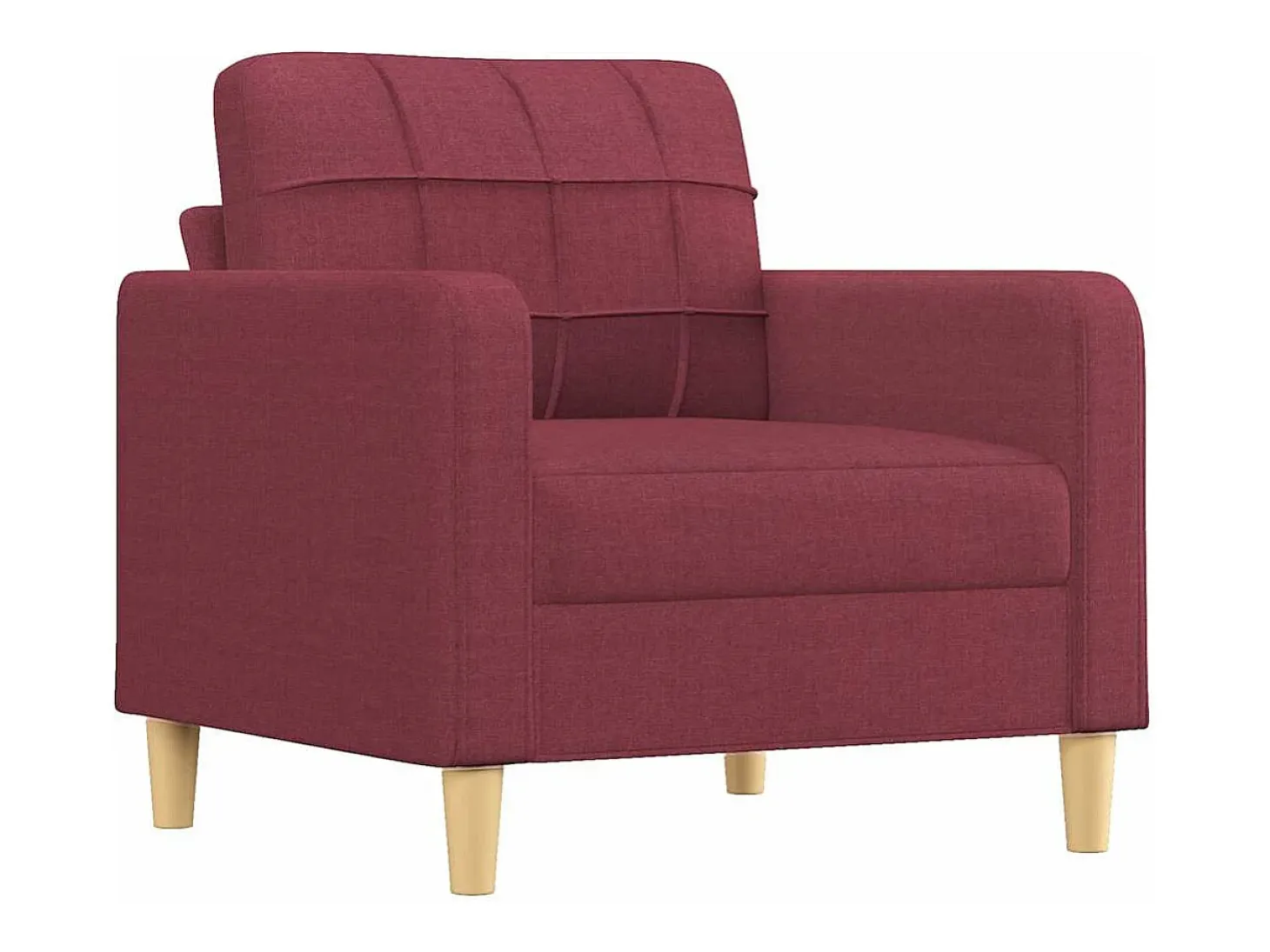 Sillón Tela Rojo Burdeos 60 cm