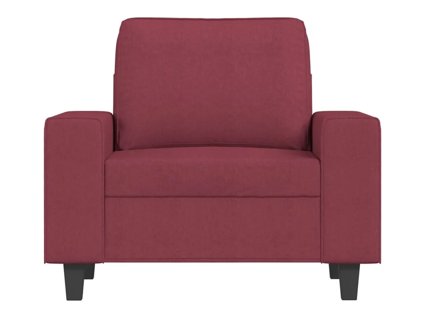 Sillón Tela Rojo Burdeos 60 cm