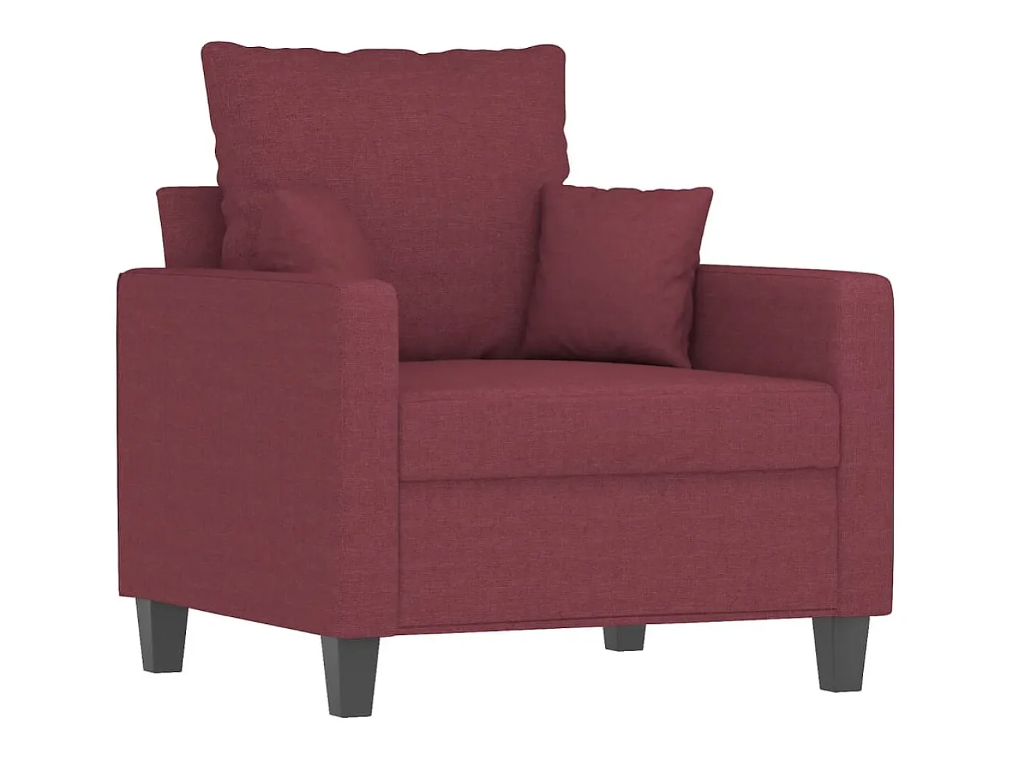 Sillón Tela Rojo Burdeos 60 cm
