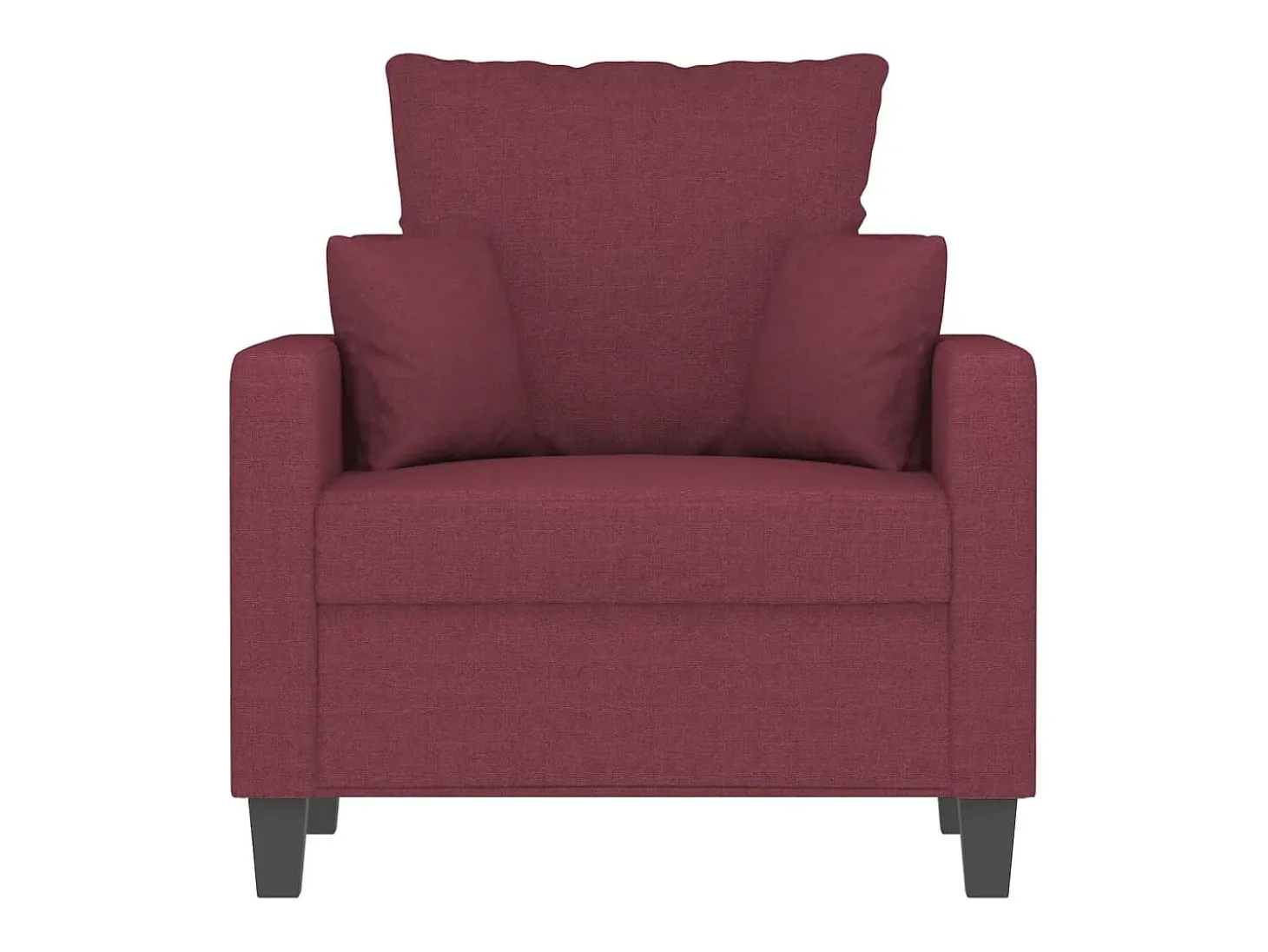 Sillón Tela Rojo Burdeos 60 cm