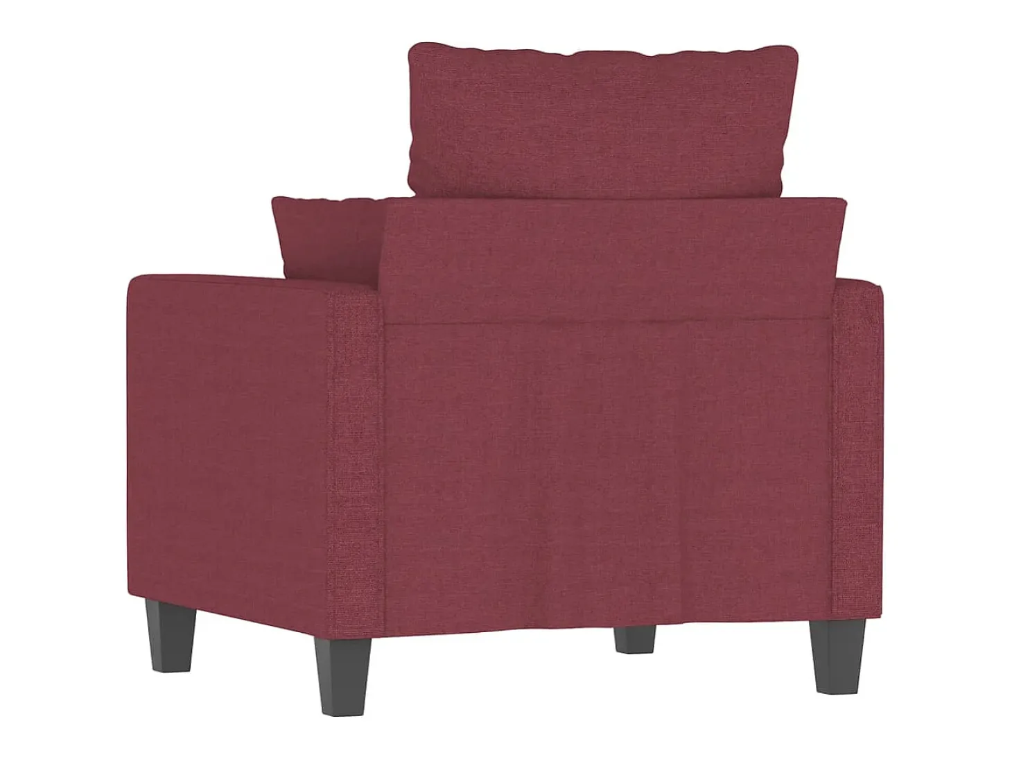 Sillón Tela Rojo Burdeos 60 cm