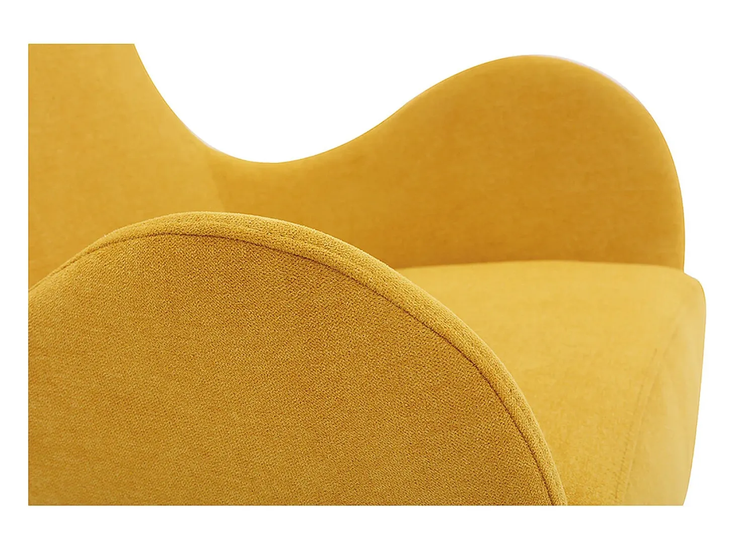 Sillón terciopelo amarillo mostaza ANDY