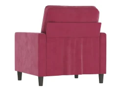 Sillón Terciopelo Rojo Burdeos 60 cm