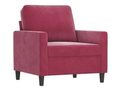 Sillón Terciopelo Rojo Burdeos 60 cm