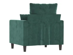 Sillón Verde Oscuro 60 cm Terciopelo